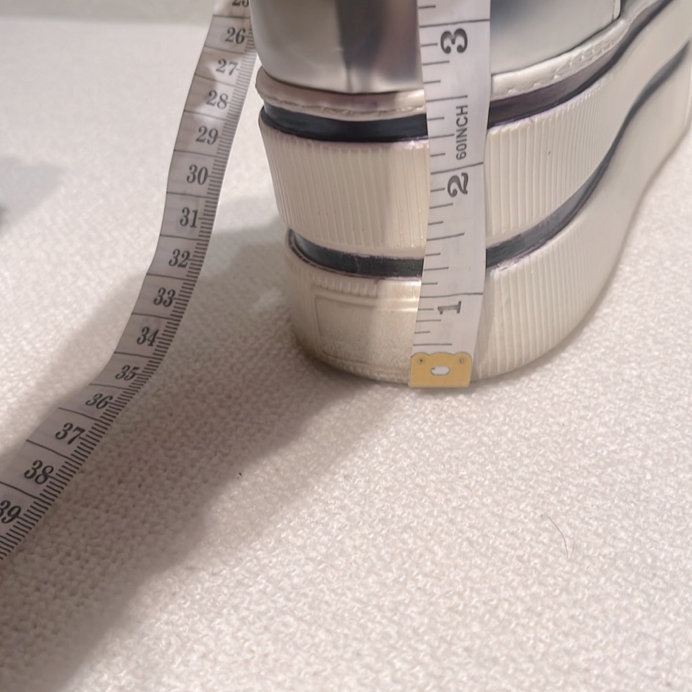 Coco Rossino Silver and Black Platform Sneakers - Picture 6 of 13